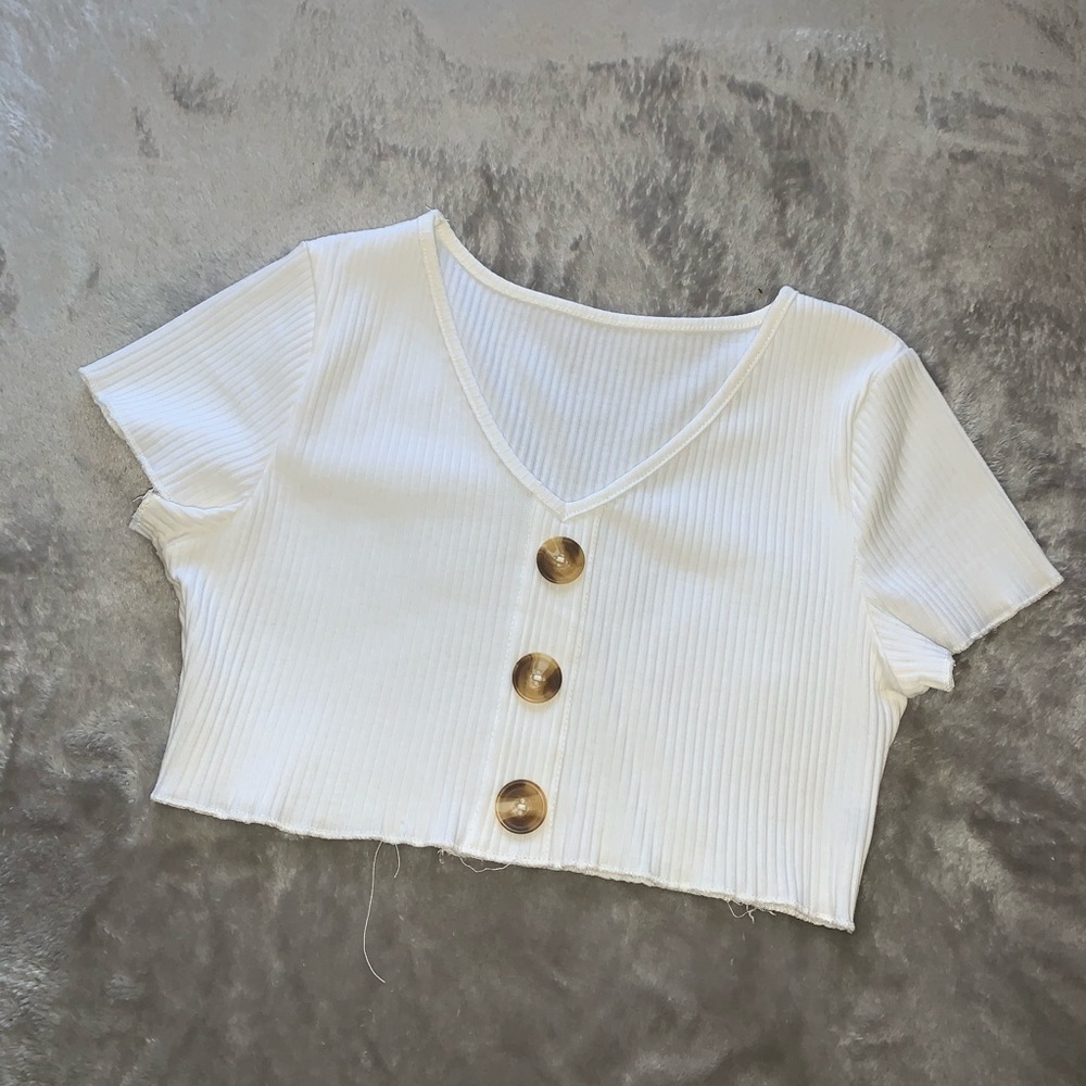 Button Down Crop Top - Never Worn